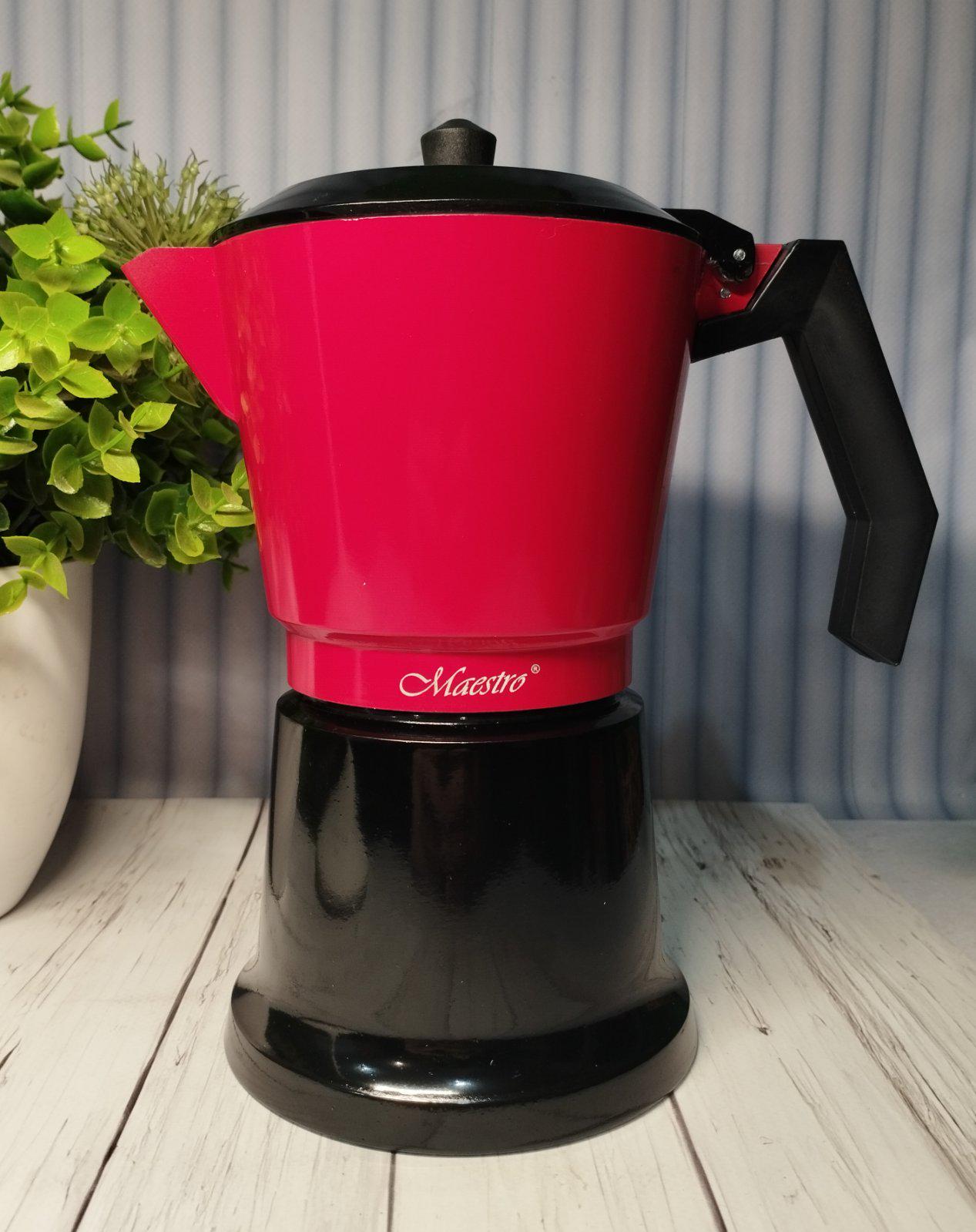 Гейзерна кавоварка Maestro Espresso Moka алюмінієва 450 мл 9 чашок (59795)