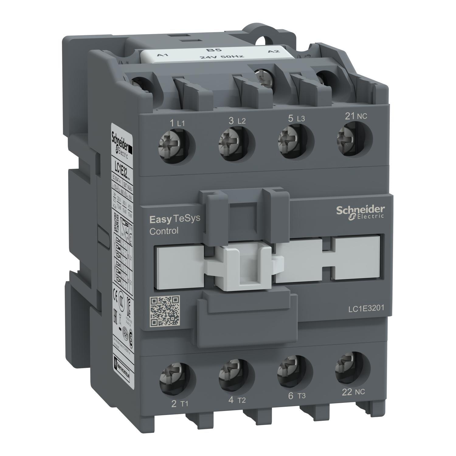 Контактор-пускатель Schneider Electric Easy TeSys 32А 24 В 1NC (LC1E3201B5)
