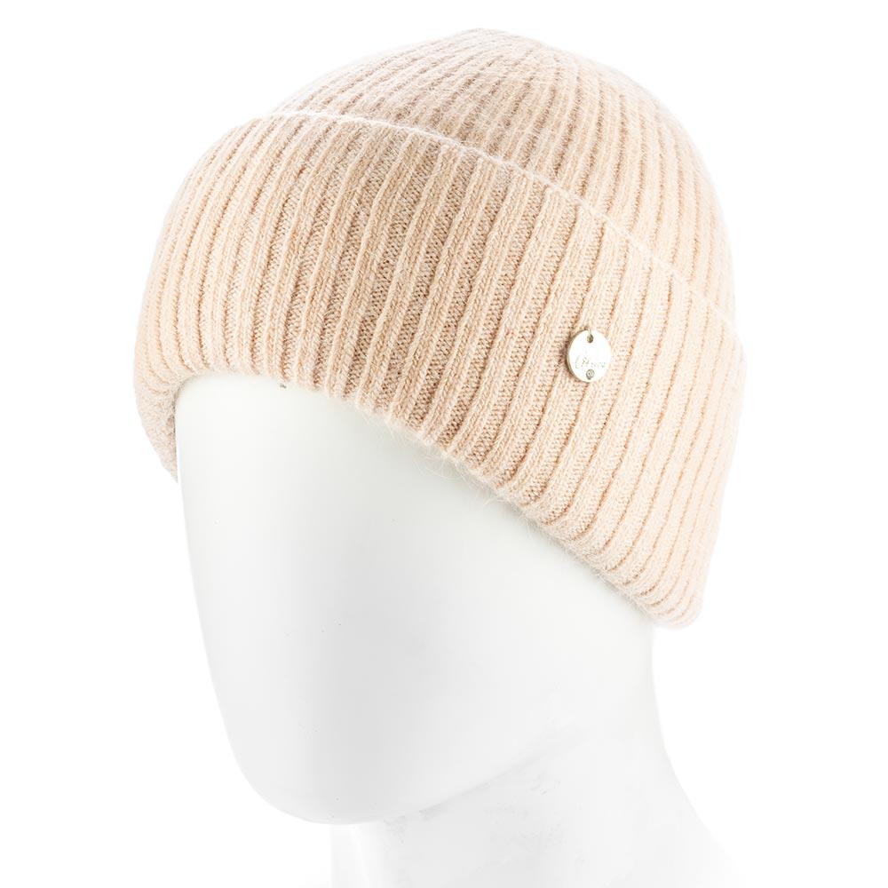 Шапка жіноча ангорова зимова Atrics WH895 в широкий рубчик з подвійним відворотом утеплена флісом Кремовий - фото 1 Шапка жіноча ангорова зимова Atrics WH895 в широкий рубчик з подвійним відворотом утеплена флісом Кремовий - фото 1