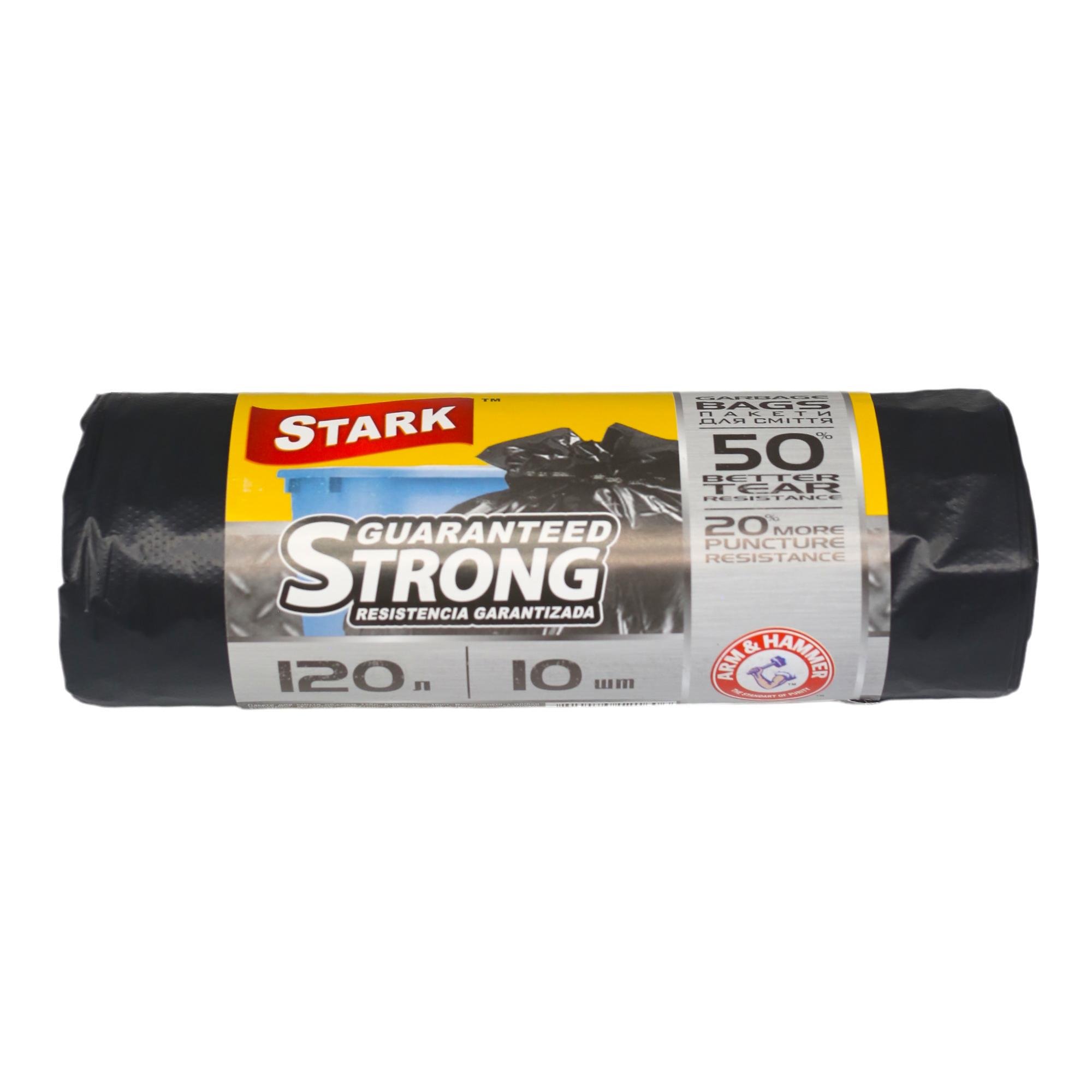 Пакети для сміття Stark міцні 120 л 10 шт. Чорний (НФ-00006984)