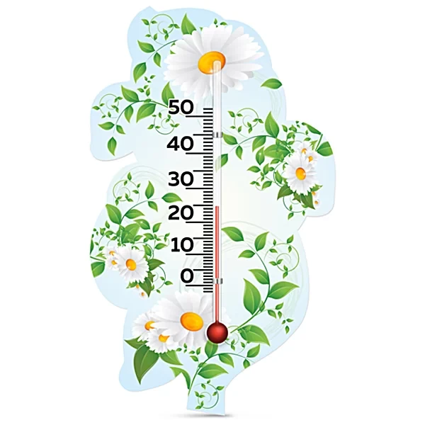 Термометр кухонний побутовий Квіти Ромашки без ртуті на магніті від 0 до 50°C (BP-1528RO)
