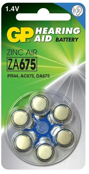 Батарейка воздушно-цинковая GP ZA675 PR44 BLISTER 6