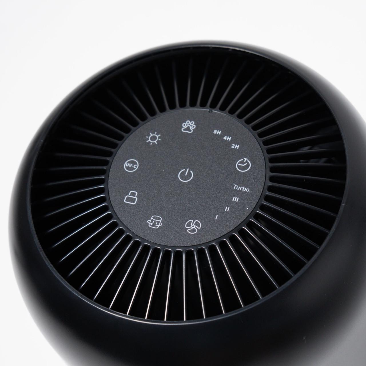 Очищувач повітря EvoAir Yuvo 3в1 HEPA з вугіллям/УФ-C/4 режими/нічний режим Чорний (2670426662) - фото 6
