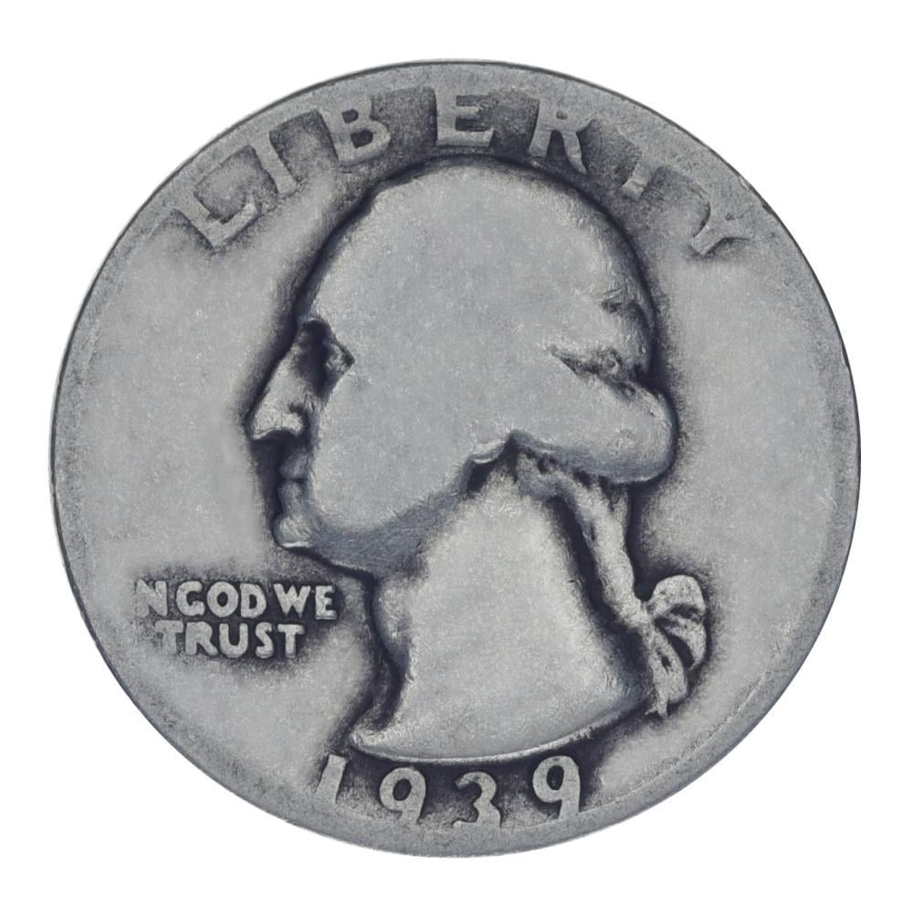 Коллекционная монета США 25 центов/квотер 1939 серебро F-VF 6,25 г (М21488)