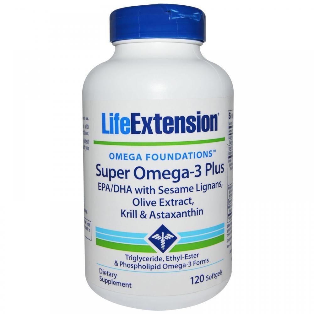 Омега-3 Life Extension Omega Foundations Super Omega-3 Plus 120 softgels