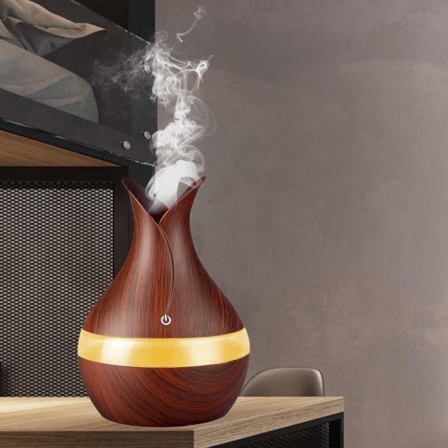 Увлажнитель воздуха-ароматизатор Humidifier 300 мл Темное дерево (DR017234) - фото 3