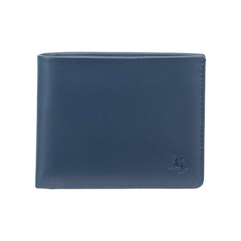 Портмоне мужское Visconti Tap'n'Go кожаное с RFID Steel Blue/Black (VSL33 BL/BLK)