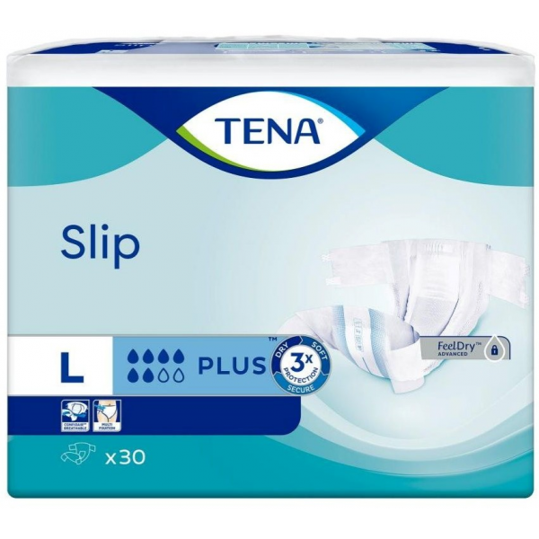 Подгузники Tena Slip Plus для взрослых 92-144 см L 30 шт. - фото 3 Подгузники Tena Slip Plus для взрослых 92-144 см L 30 шт. - фото 3