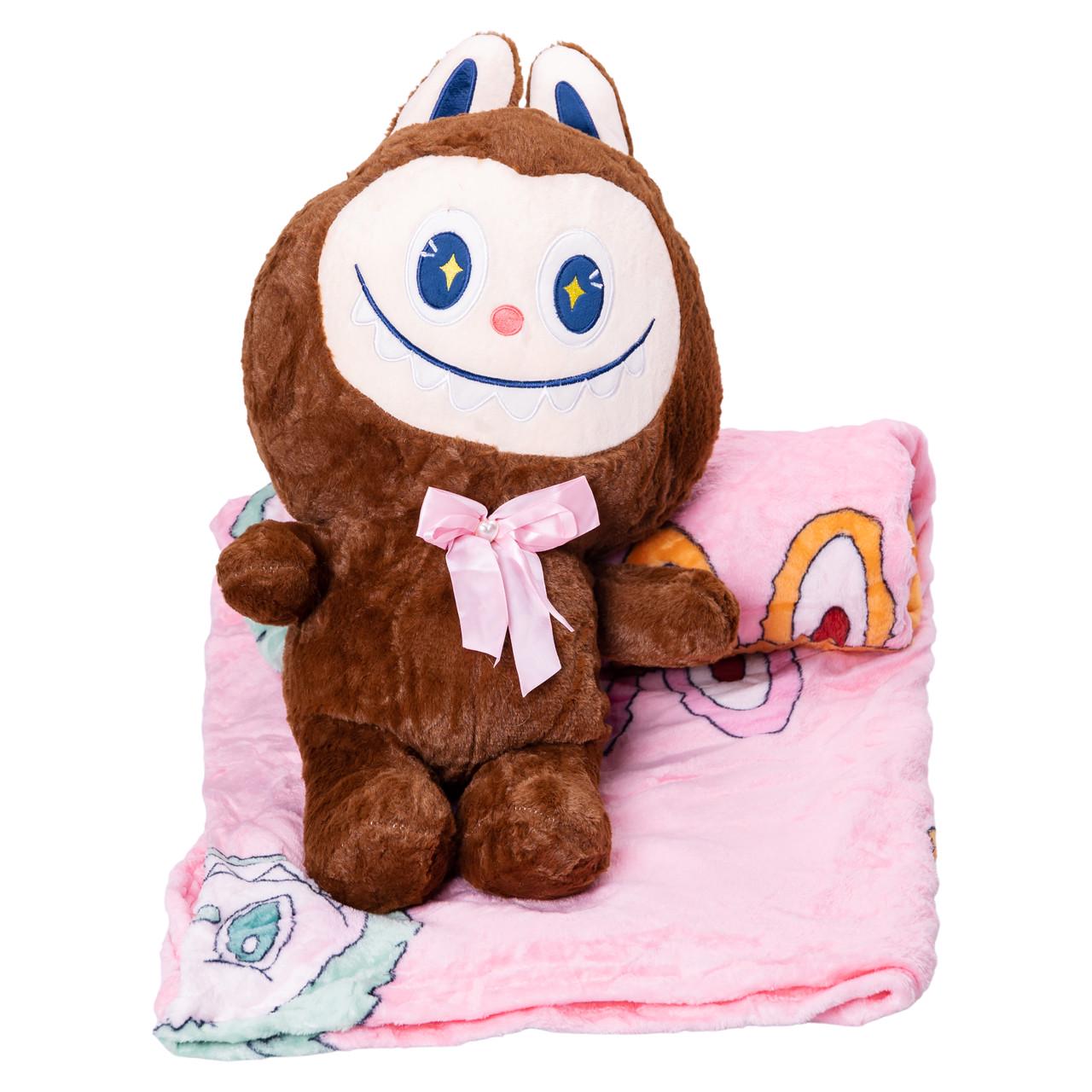 М'яка дитяча іграшка Colorful Home Лабубу з пледом 54 см плюшева Коричневий (LAB3BR) М'яка дитяча іграшка Colorful Home Лабубу з пледом 54 см плюшева Коричневий (LAB3BR)