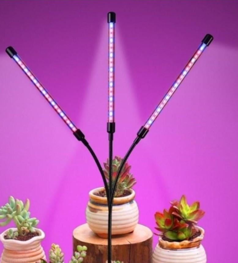Фітолампа USB для росту рослин на 3 лампи світлодіодна LED (535) - фото 5 Фітолампа USB для росту рослин на 3 лампи світлодіодна LED (535) - фото 5