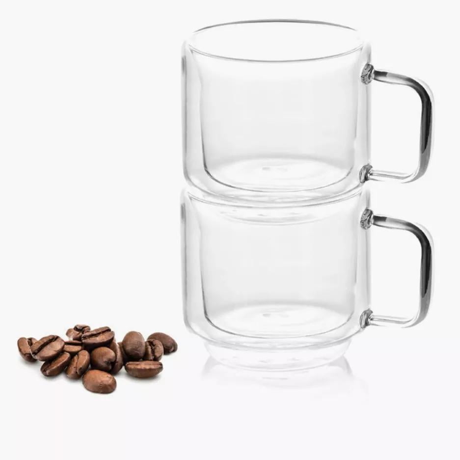 Набор чашек с двойными стенками DUKA SVEN 120 мл 2 шт. Прозрачный (1217083) - фото 2 Набор чашек с двойными стенками DUKA SVEN 120 мл 2 шт. Прозрачный (1217083) - фото 2