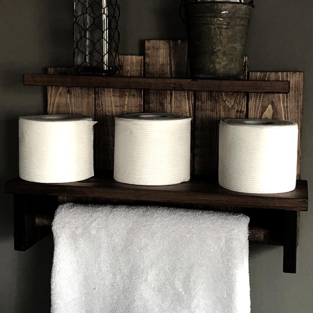 Полка для ванной из дерева Борлер Мокко (ВНП/015810)