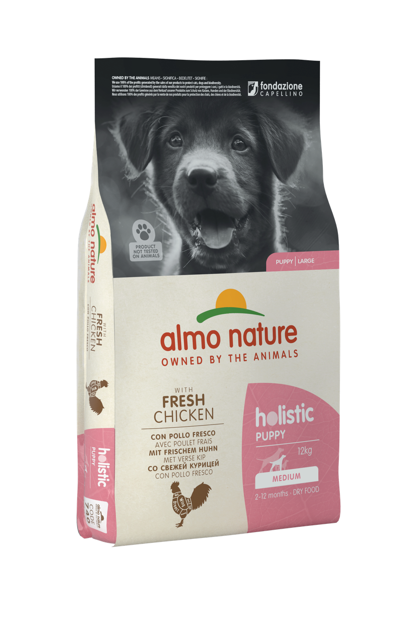 ᐉ Корм сухой для щенков средних пород Almo Nature Holistic Dog M с ...