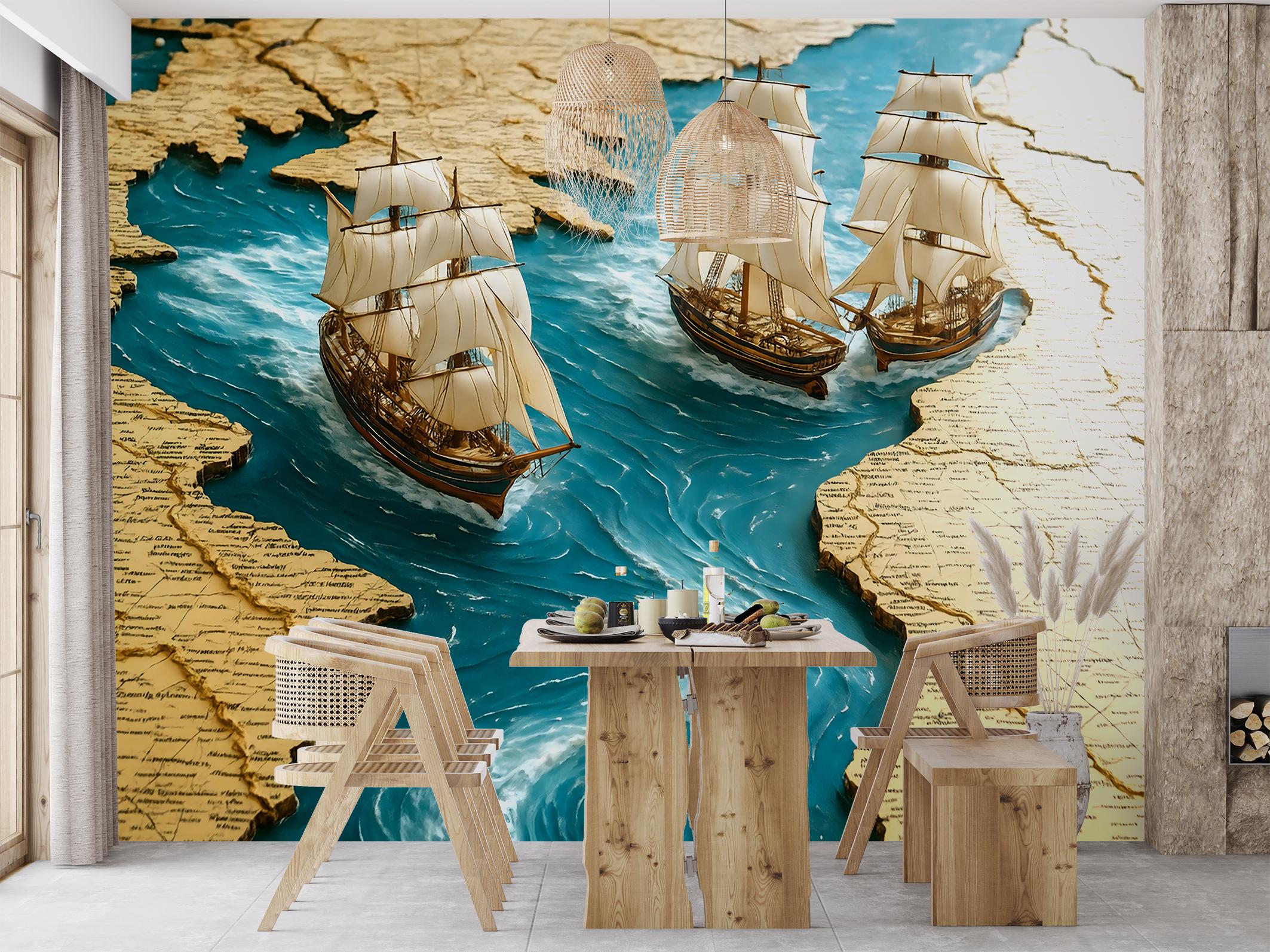 Фотообои флизелиновые Upstream Морское путешествие через карту 230х153 см (SPF-163/3) - фото 7 Фотообои флизелиновые Upstream Морское путешествие через карту 230х153 см (SPF-163/3) - фото 7
