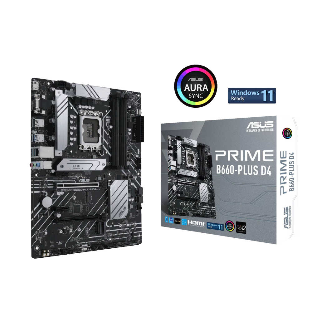 Материнська плата Asus PRIME B660-PLUS D4 LGA1700 DDR4 HDMI DisplayPort VGA ATX (578176) - фото 3