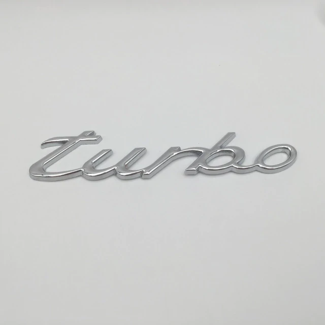 Эмблема надпись Turbo металл Хром Porsche (1729797604)