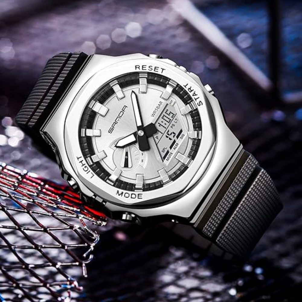 Наручные часы мужские Sanda военный кварцевый водонепроницаемый с подсветкой стальной (3167) - фото 11 Наручные часы мужские Sanda военный кварцевый водонепроницаемый с подсветкой стальной (3167) - фото 11