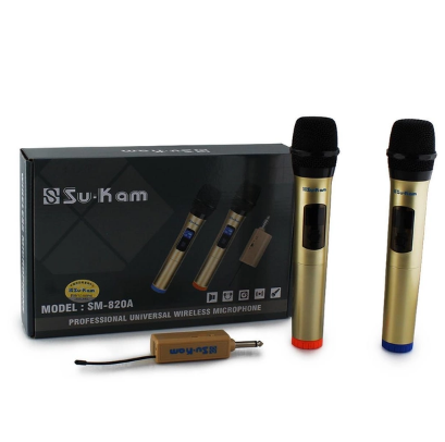 Микрофон беспроводной Microphone SM 820A Золотистый Микрофон беспроводной Microphone SM 820A Золотистый