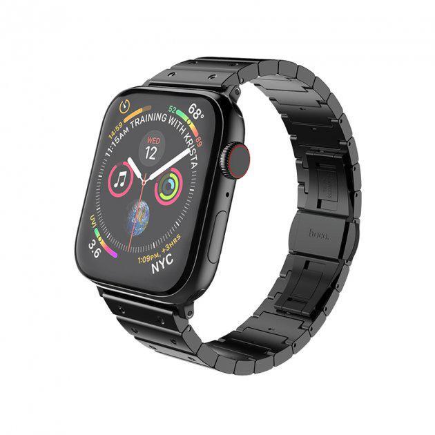 Браслет Apple Watch 1/2/3/4 Hoco Precious Steel Strap WB07 38/40 мм Black