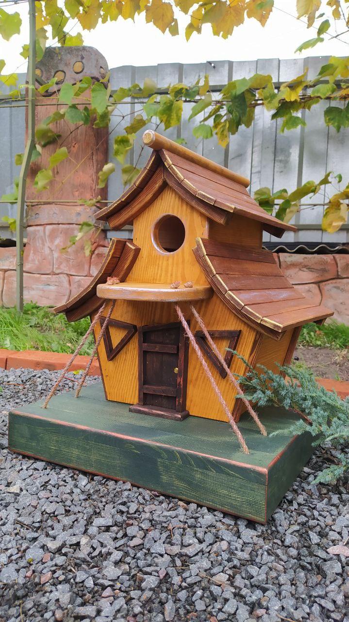 Будинок для білок Хризантема Більчатник із соснового дерева обробленим масло-віском 40х40х45 см