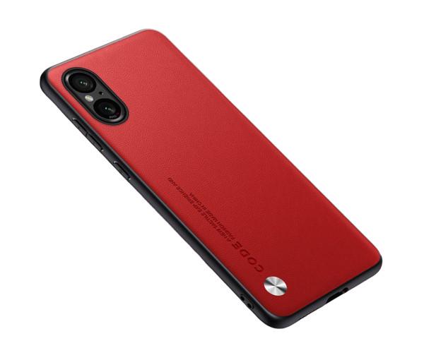 Кожаный чехол - накладка CODE Tactile Experience для Sony Xperia 5 V Красный