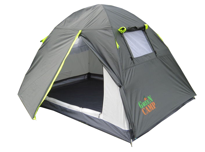 Палатка 2-местная Green Camp 1001A 210х150х135 см Серый