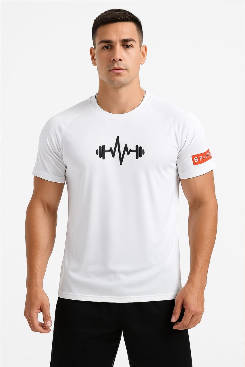 Футболка мужская спортивная Гантель Braving 5XL Белый