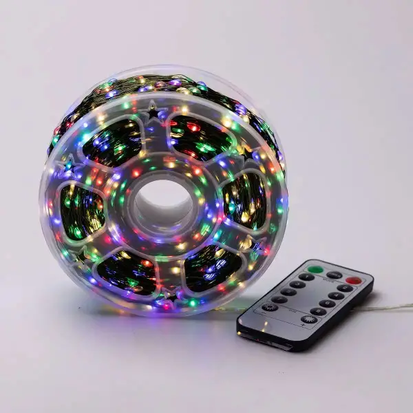 Гирлянда нить для декора GarlandoPro Роса с пультом от сети 2000 LED 200 м Разноцветный (147-107-2000L200MGML) - фото 2 Гирлянда нить для декора GarlandoPro Роса с пультом от сети 2000 LED 200 м Разноцветный (147-107-2000L200MGML) - фото 2