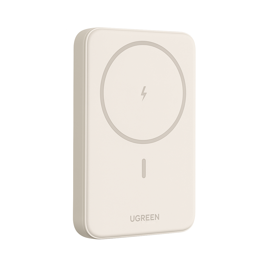 Повербанк с беспроводной зарядкой MagSafe UGREEN PB561 10000 mAh 20W Mini Magnetic Wireless Power Bank Biege (25208)