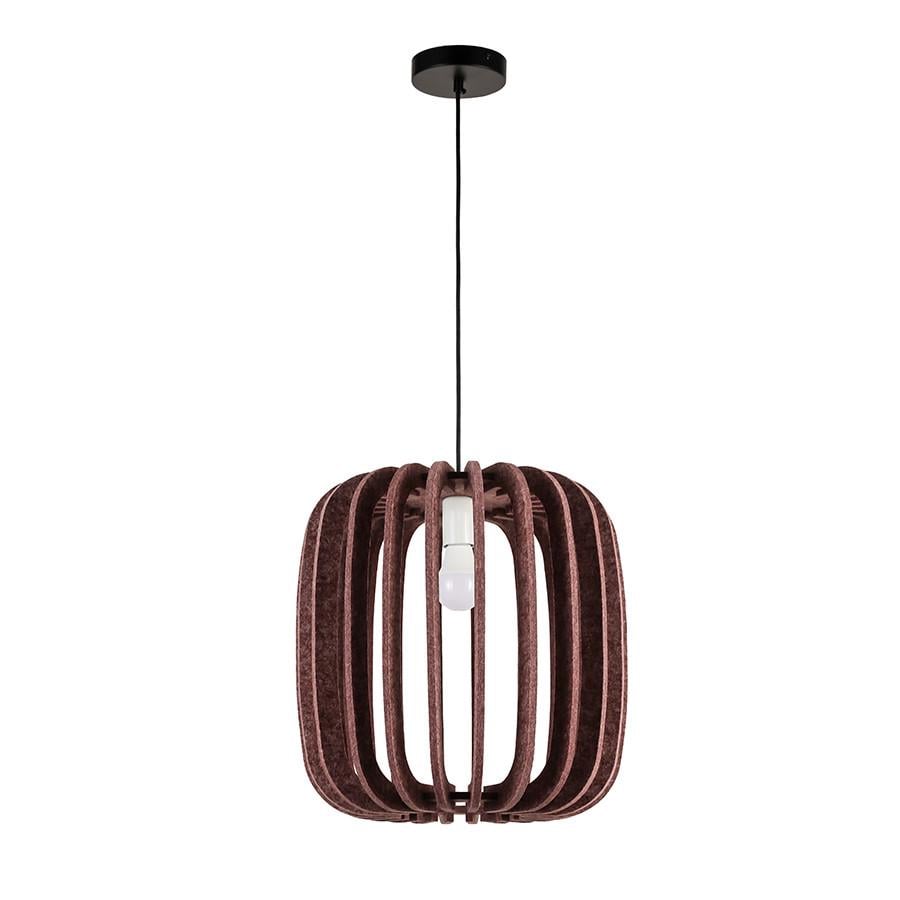 Підвісний світильник 8052021-1 400 C36 з фігурним фетровим плафоном Коричневий