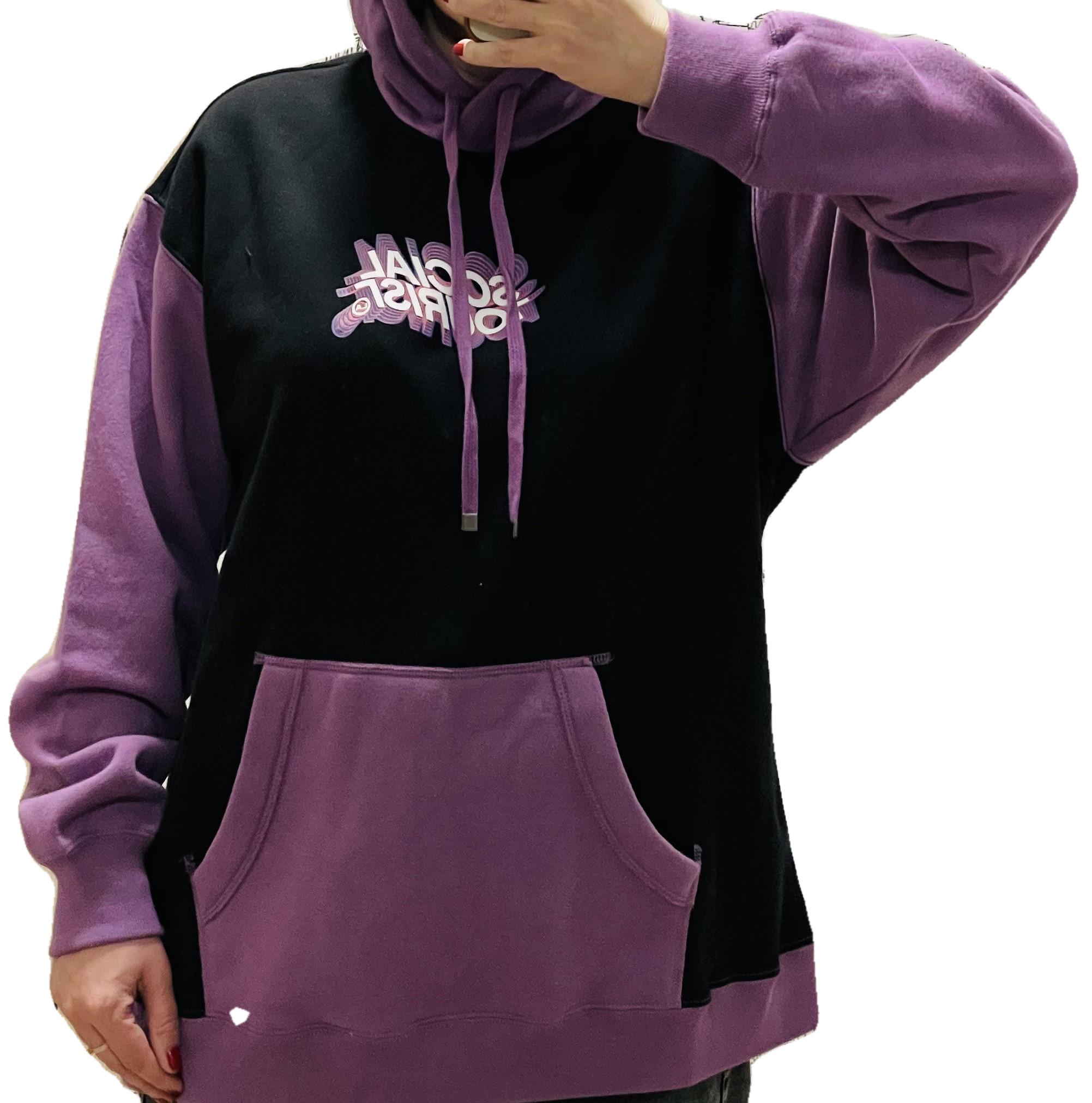 Світшот батник black and purple hollister S Фіолетово-чорний - фото 2 Світшот батник black and purple hollister S Фіолетово-чорний - фото 2