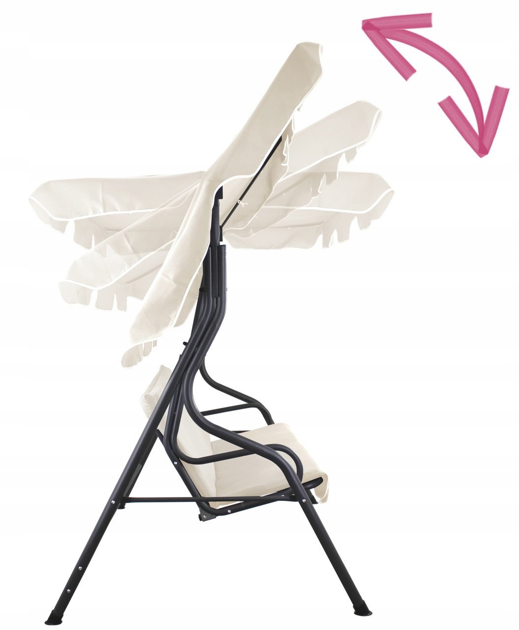 Садовые качели GardenLine VIP 170х110х153см Beige (63ecfacc222710731d1ab6d3) - фото 4