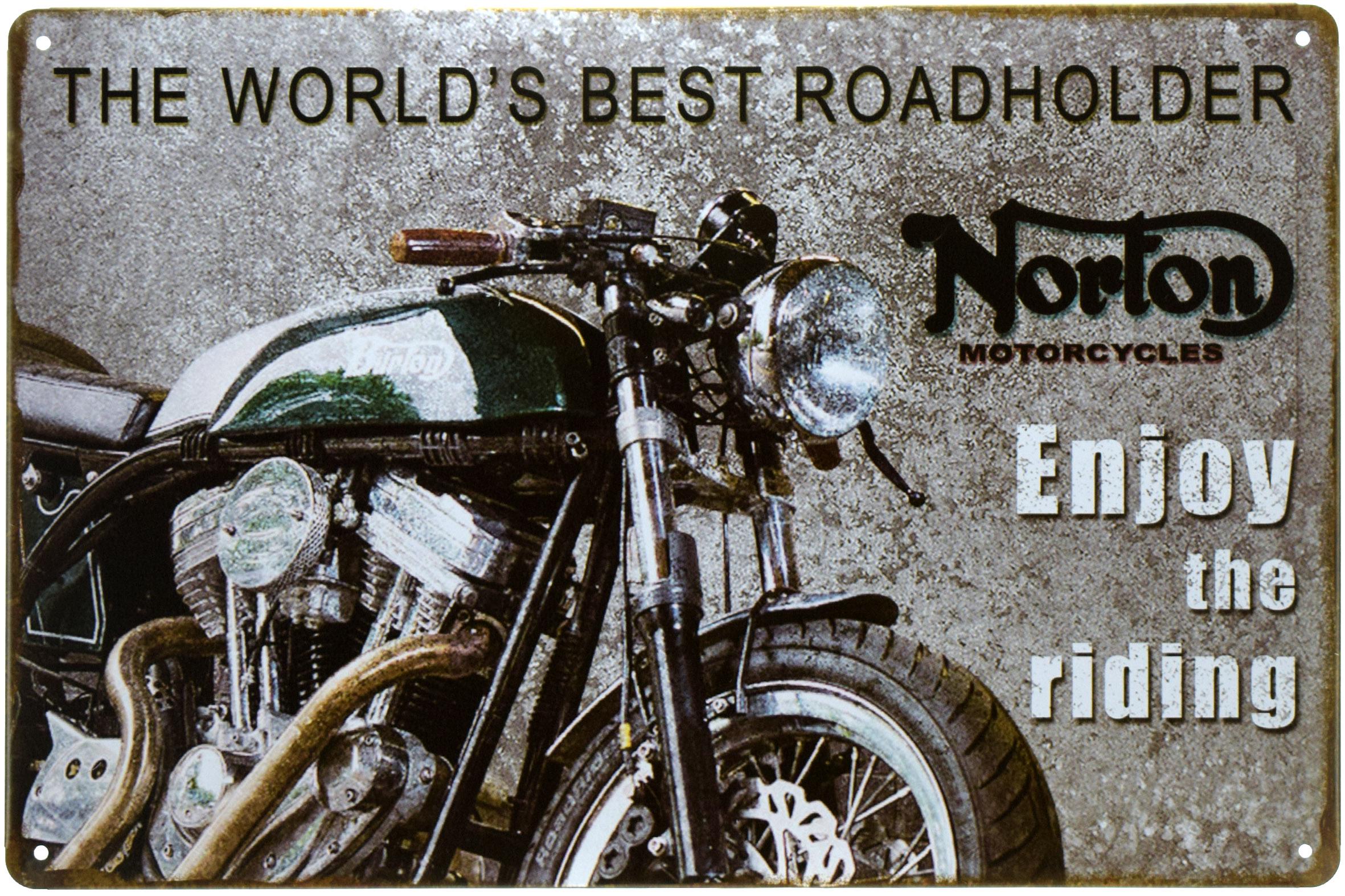 Табличка металлическая Norton Наслаждение Поездкой 20x30 см