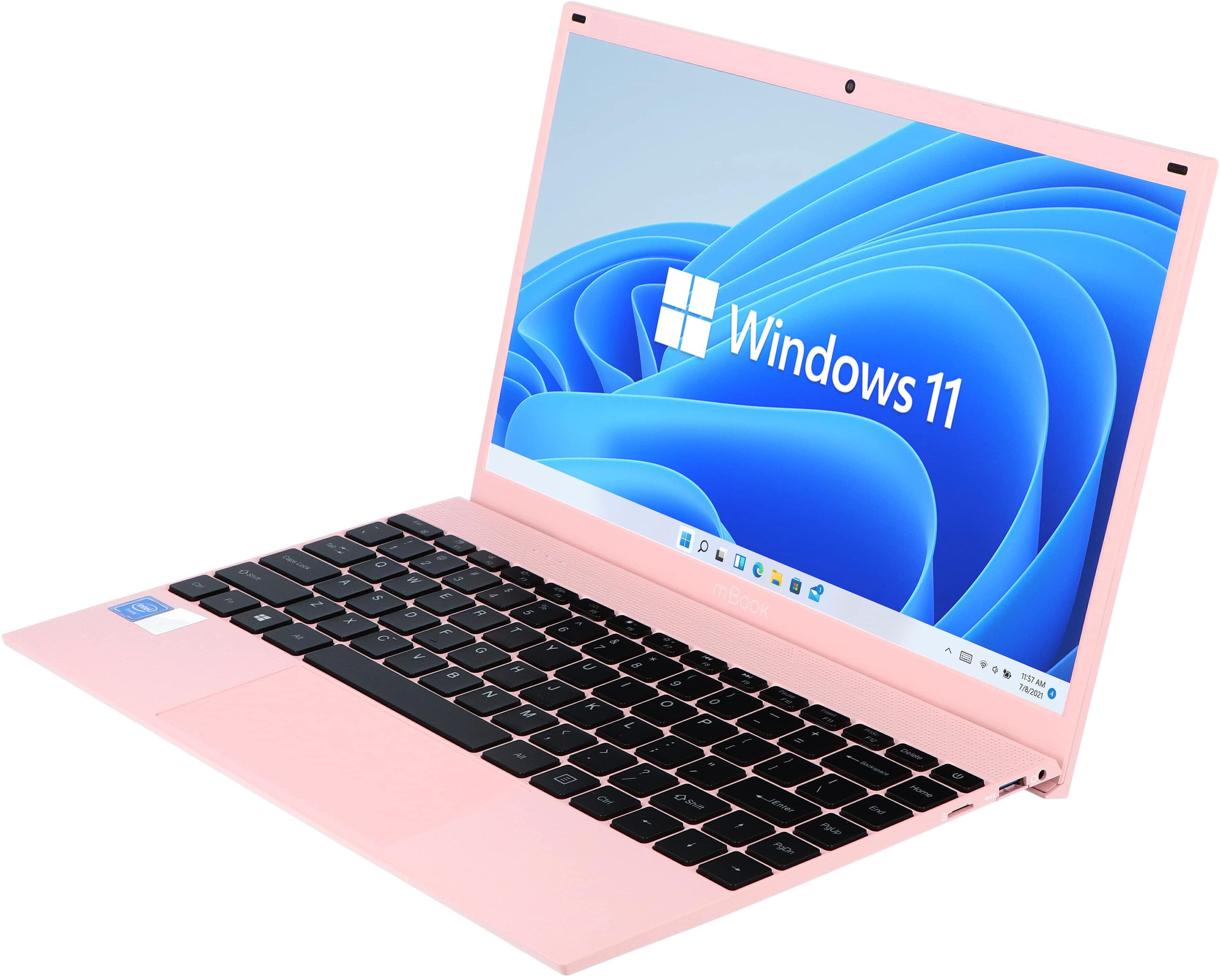 Ноутбук Maxcom mBook 14" IPS Celeron J4125 RAM 256 Gb SSD Windows 11 Home 8 Gb Рожевий - фото 5