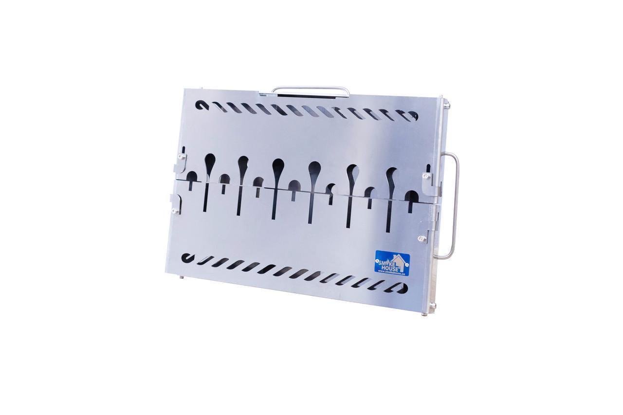 Мангал-валіза Smoke House Case 6 з нержавіючої сталі з сумкою та решіткою (510004) - фото 6 Мангал-валіза Smoke House Case 6 з нержавіючої сталі з сумкою та решіткою (510004) - фото 6