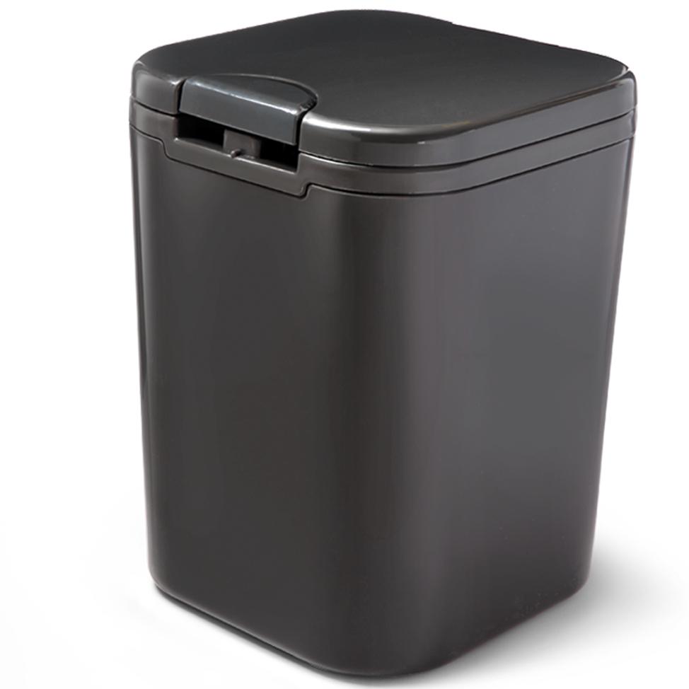 Відро для сміття MVM BIN-06 2L ANTHRACITE з кришкою 2 л Чорний (211551) - фото 3