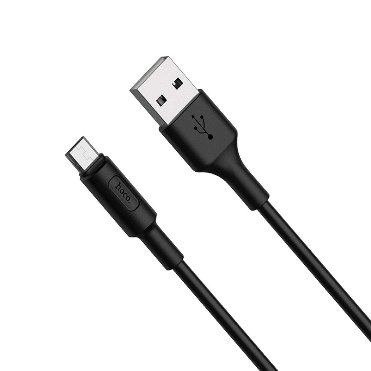 Кабель для зарядки и передачи данных Hoco X25  USB to micro USB 1 м Черный - фото 2