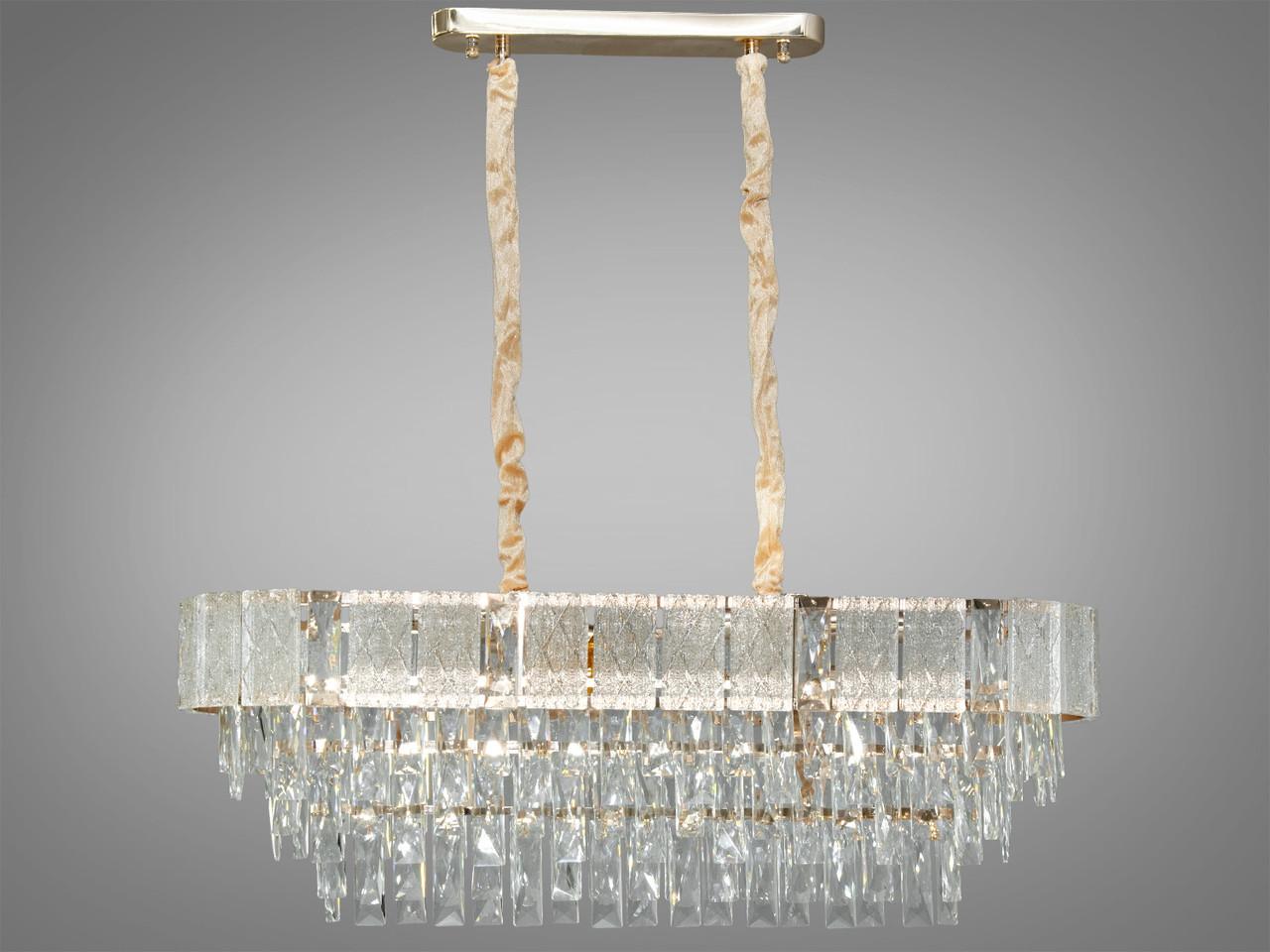 Люстра хрустальная на 10 ламп Золотой (327-850x300GD)