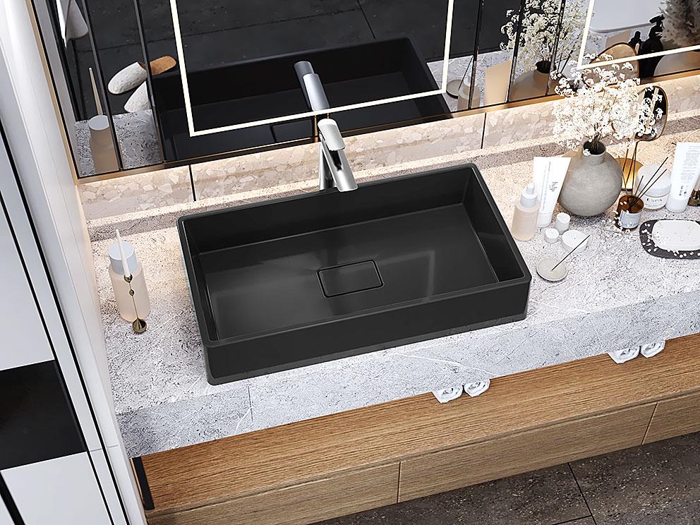 Умывальник накладной Luxor Mixen 70 Black (746) Умывальник накладной Luxor Mixen 70 Black (746)