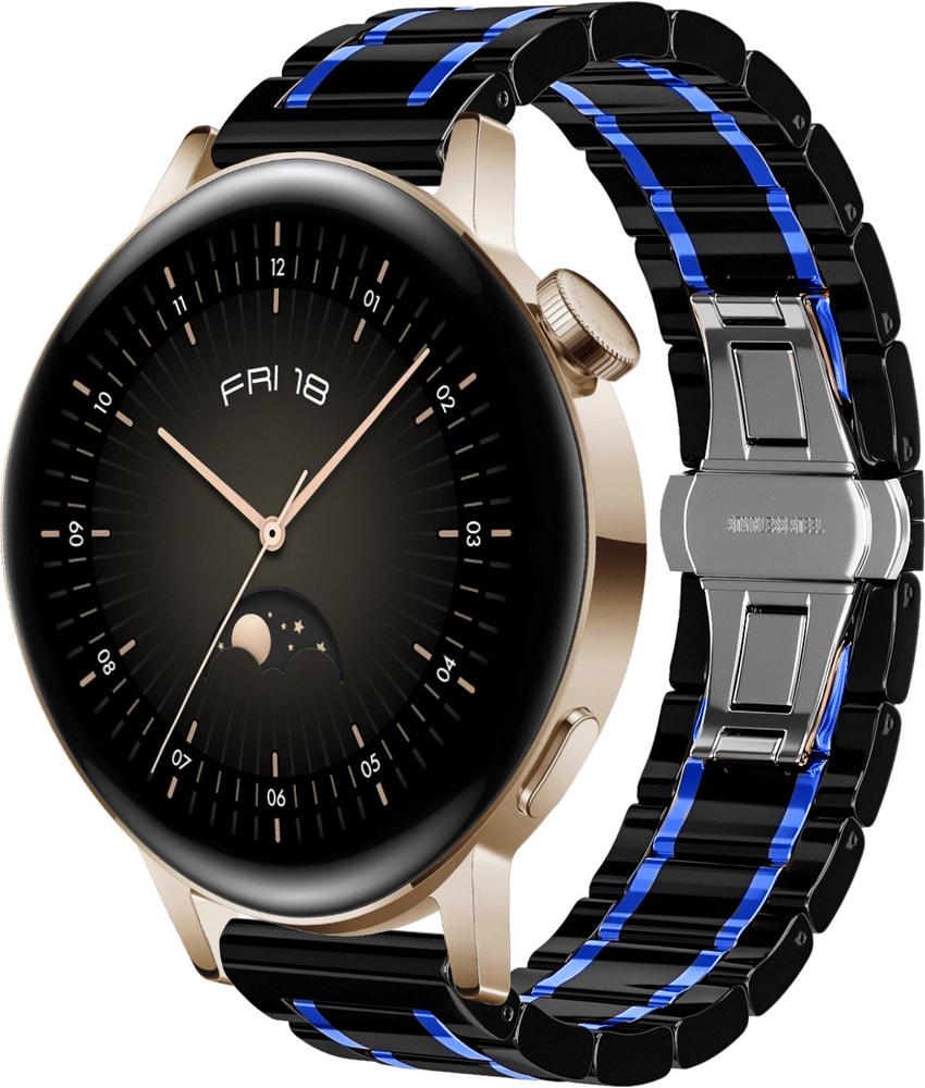 Ремешок керамический Ceramo для Huawei Watch GT3 42 мм Black/Blue (28744-43)