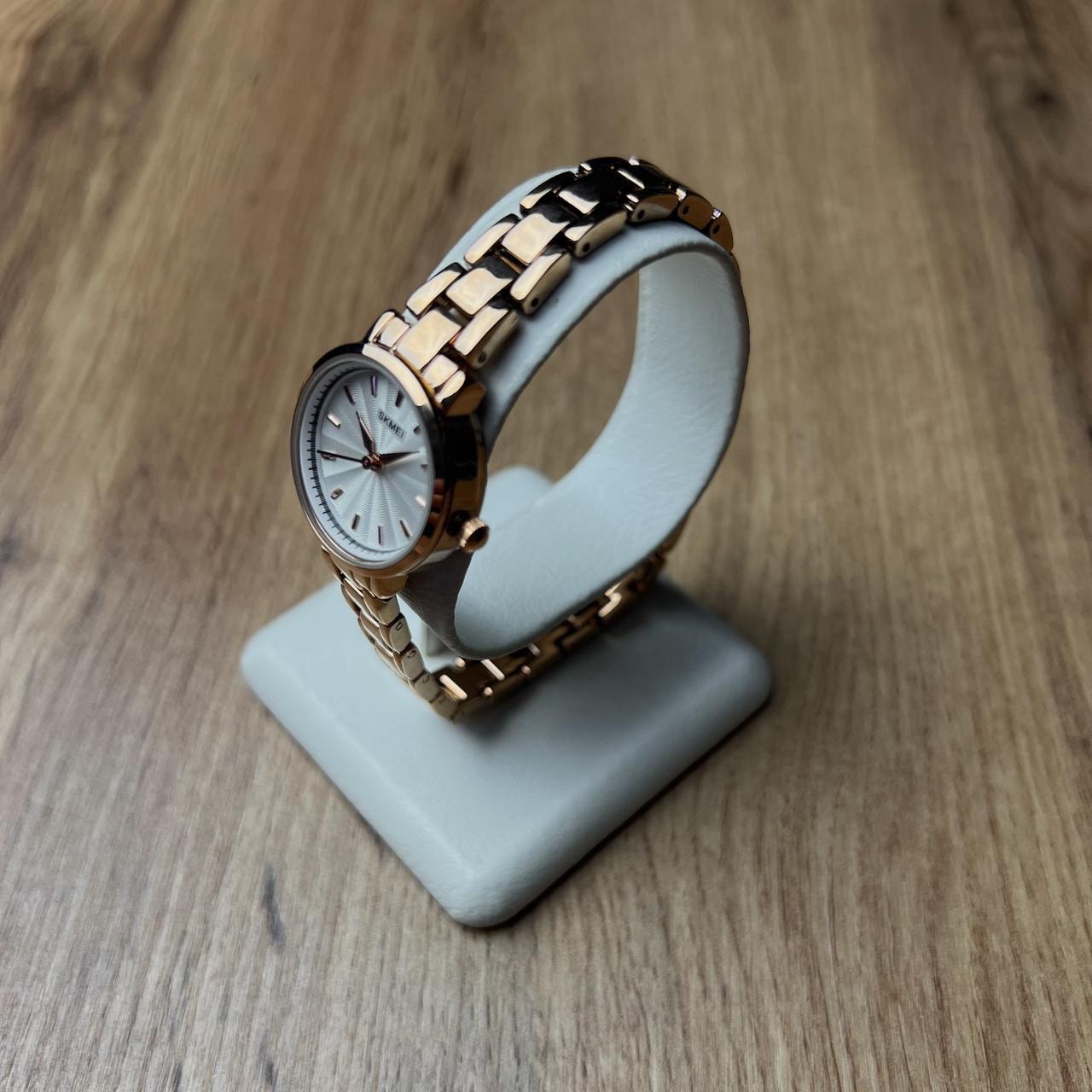 Годинник жіночий металевий Skmei Рожеве золото (z068-2) - фото 3 Годинник жіночий металевий Skmei Рожеве золото (z068-2) - фото 3