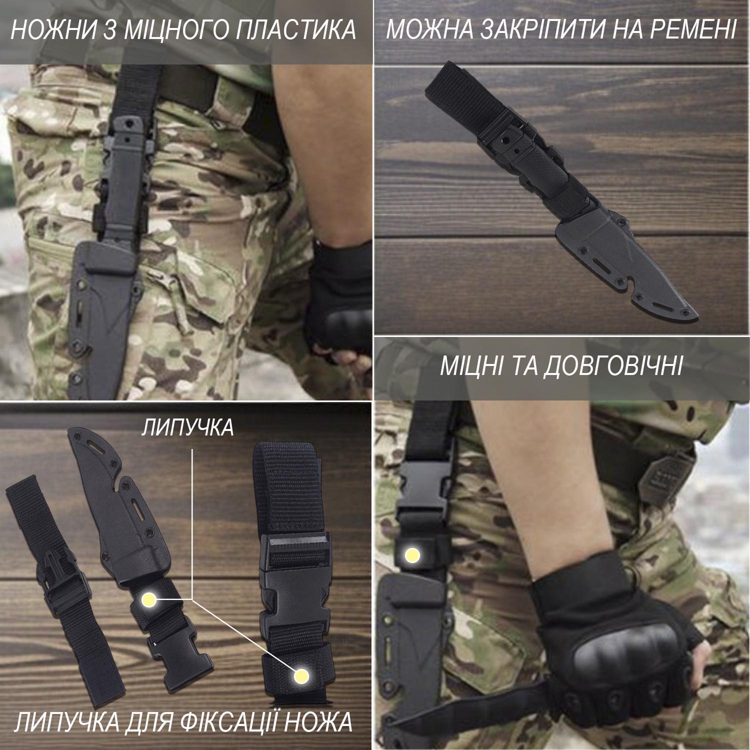 Ніж тренувальний Univerza кишеньковий з піхвами Зелений - фото 7