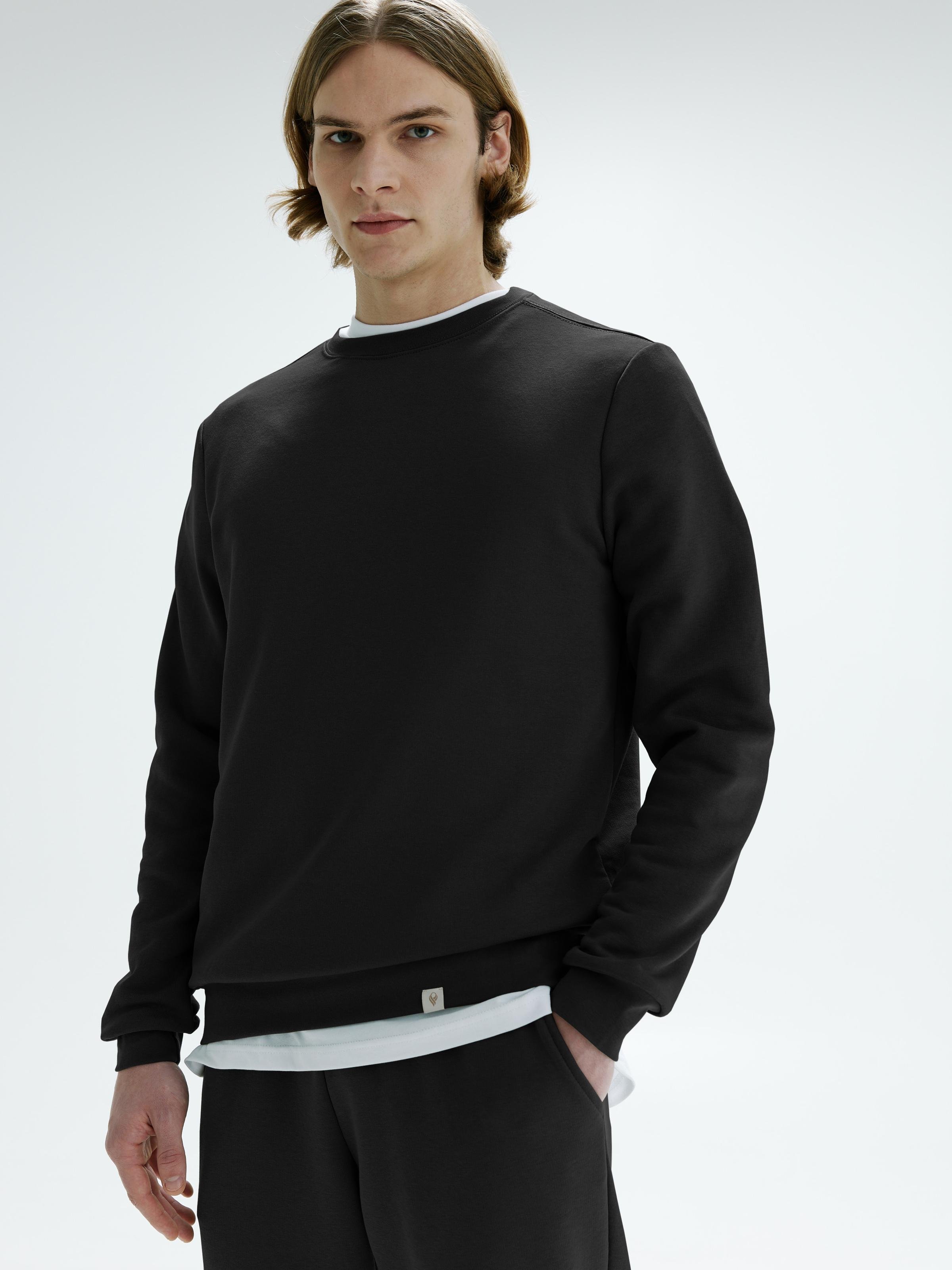 Свитшот для мужчин однотонный ROZA 210542 M Черный (4824005660856) - фото 1 Свитшот для мужчин однотонный ROZA 210542 M Черный (4824005660856) - фото 1