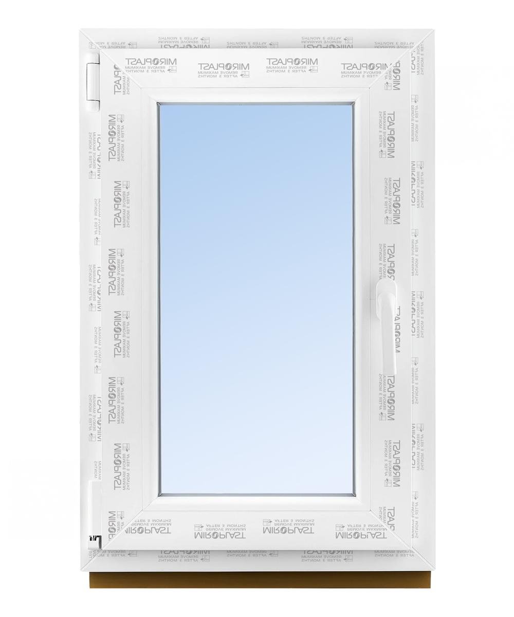 Вікно металопластикове поворотно-відкідне WDS Miroplast з однокамерним склопакетом та енергозбереженням 550х850 мм (4-16-4I)