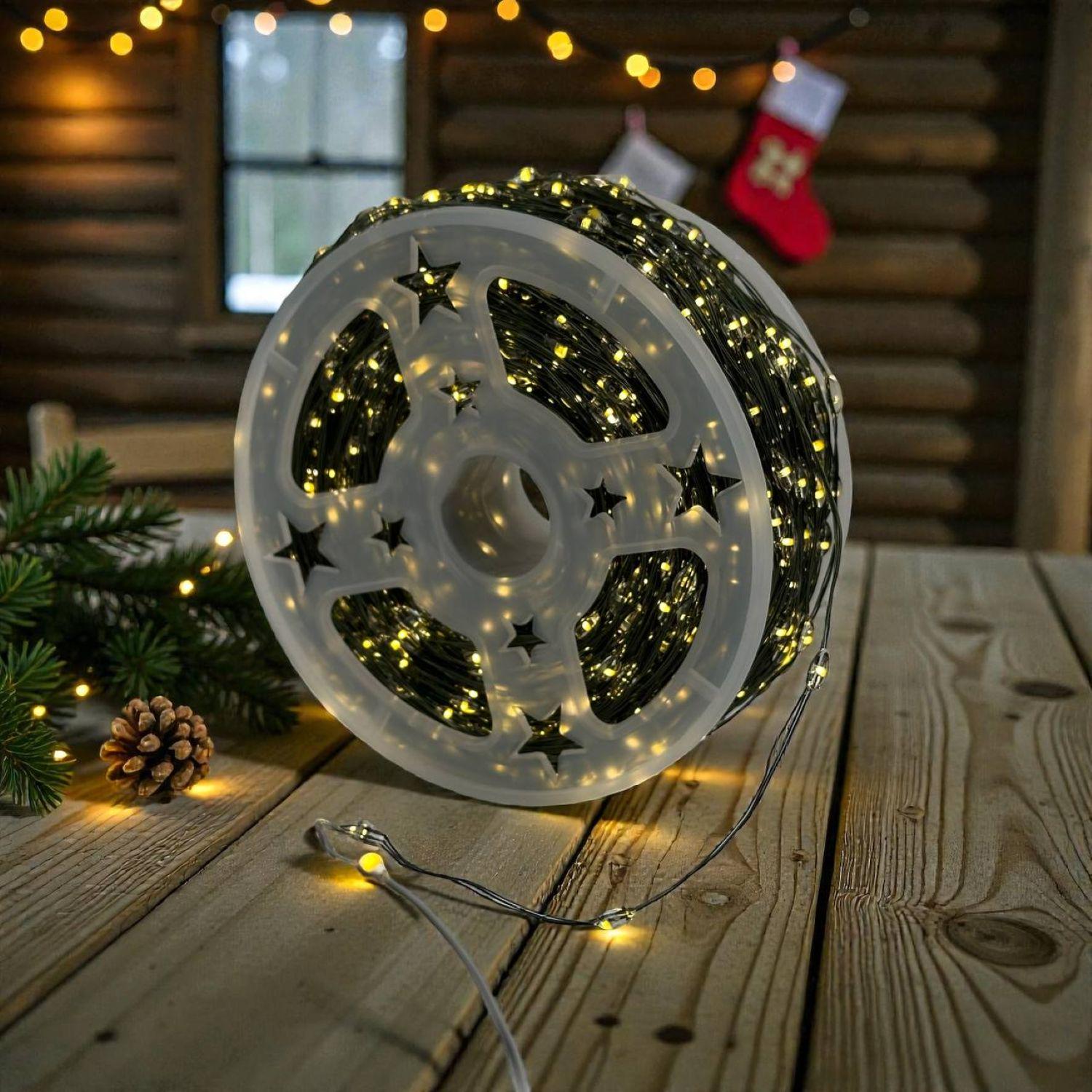 Гирлянда новогодняя Капля росы 2000LED 100 м теплый белый