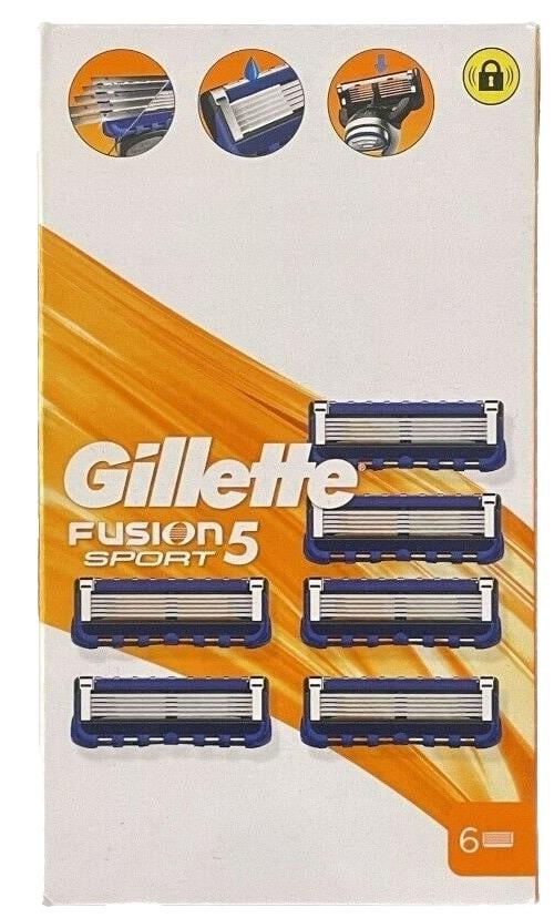 Картриджі для гоління чоловічі Gillette Fusion 5 SPORT 6 шт.