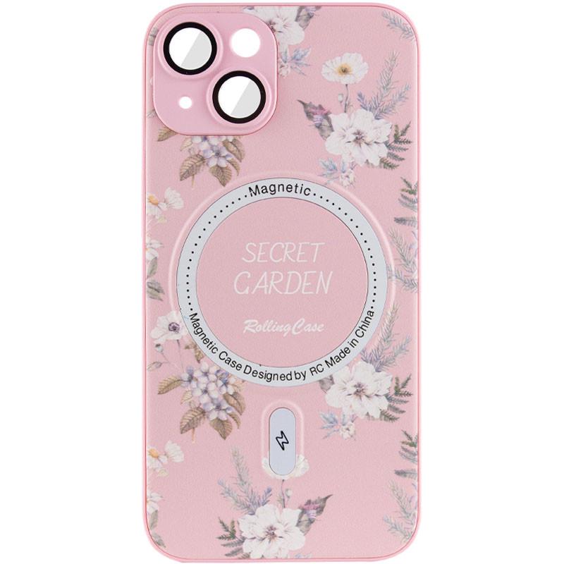 Противоударный TPU+PC чехол Secret Garden with MagSafe для Apple iPhone 14 (6.1") Pink