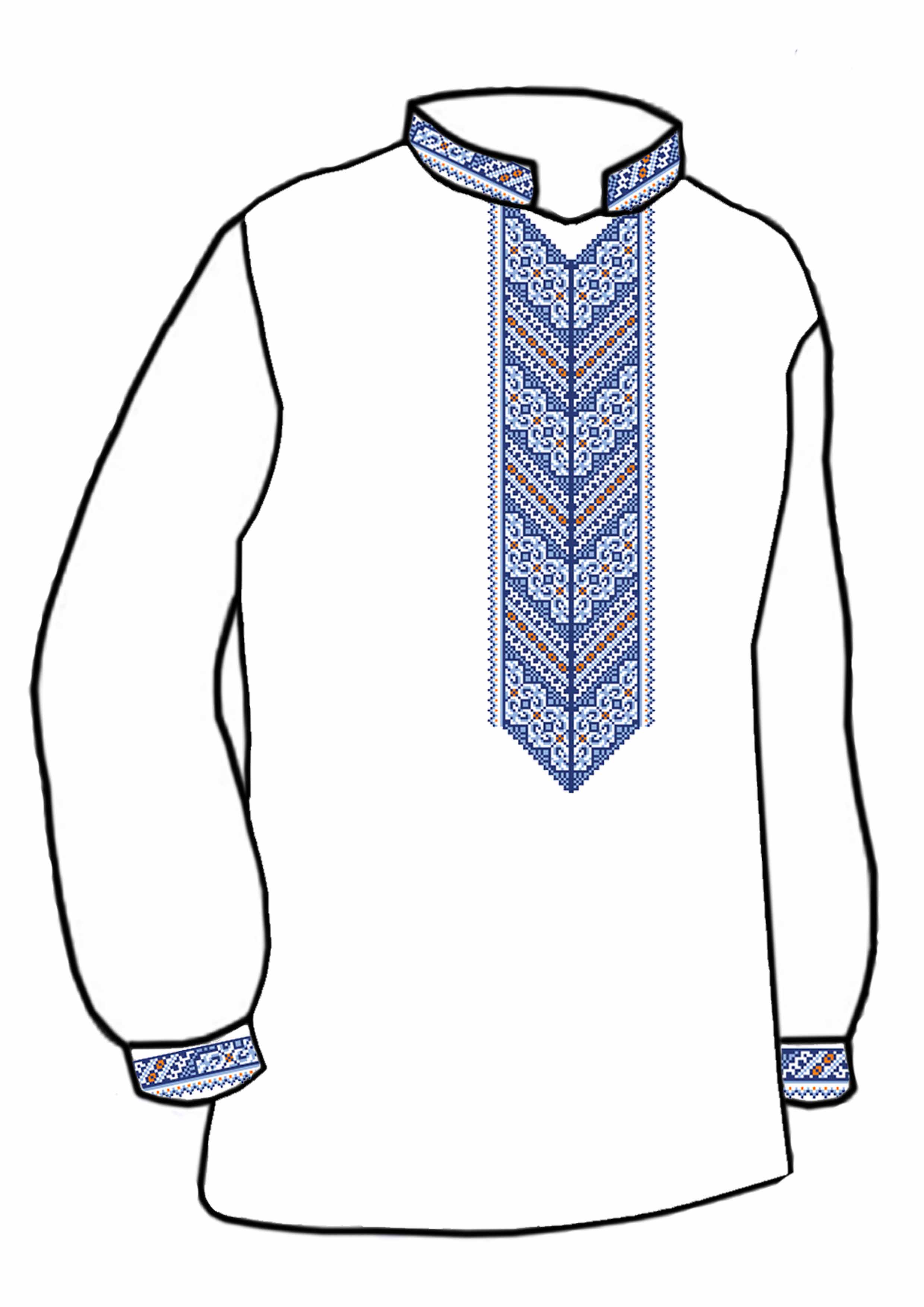 Заготовка для вишивки нитками або бісером/сорочка чоловіча не пошита СЧД-175 домоткане полотно Заготовка для вишивки нитками або бісером/сорочка чоловіча не пошита СЧД-175 домоткане полотно