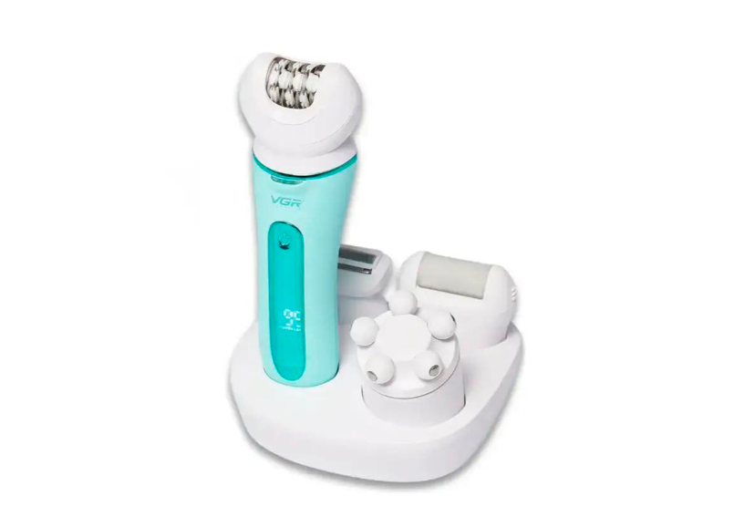 Епілятор VGRV-751 IPX6 5 насадок Green (45699-V-751 GREEN_641)