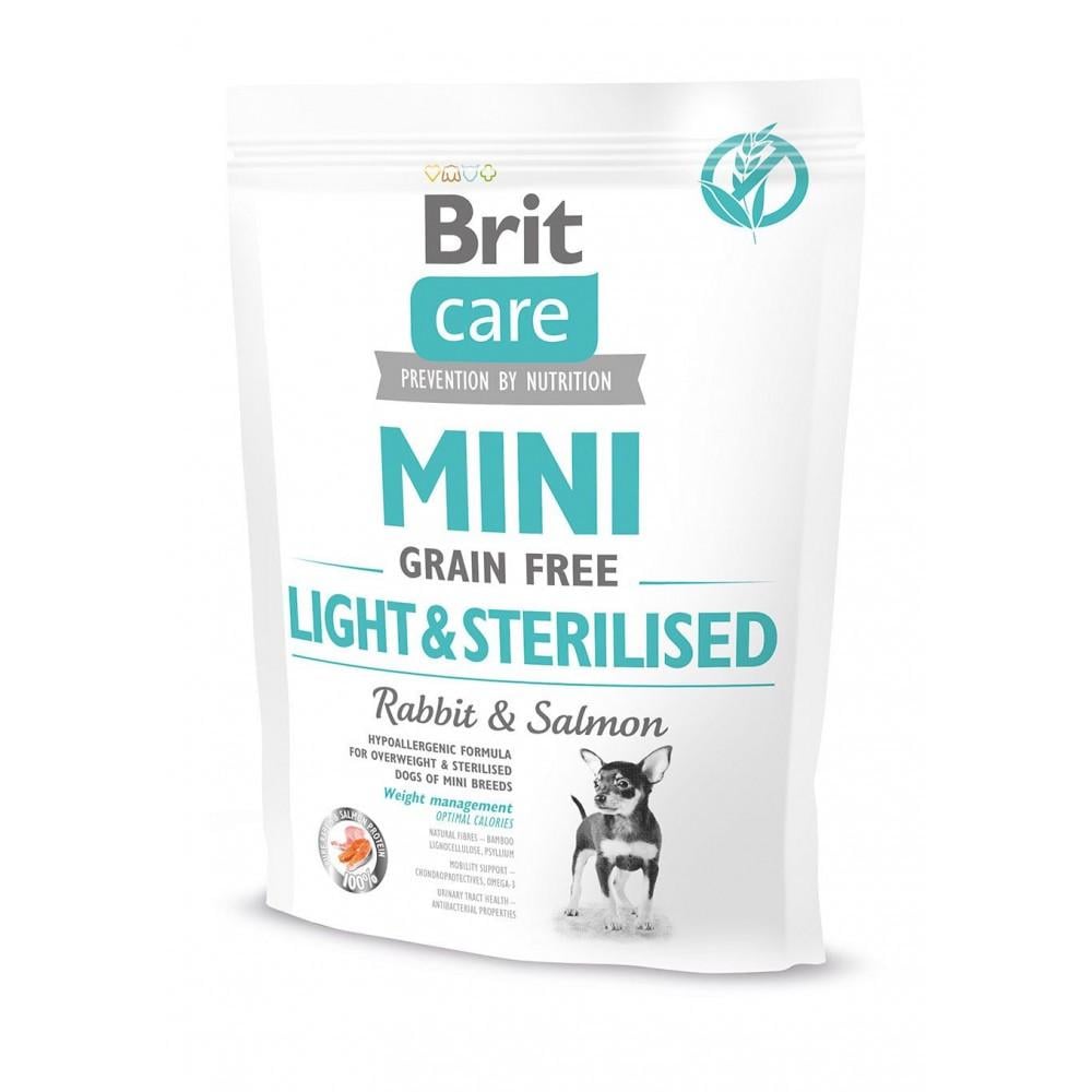 Корм сухой Brit CARE Grain Free Mini Light Sterilised для взрослых собак мелких пород с лишним весом или стерилизованных (8595602521074)